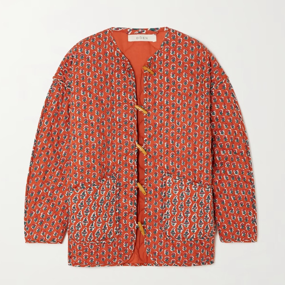 DOEN Tours quilted printed organic cotton jacket